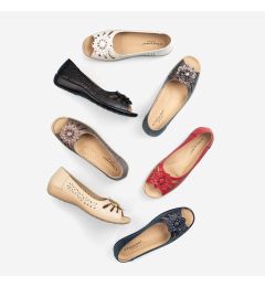 Cleopatra - Ladies' Open Toe Slip On