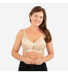 Satin Rose Print Bra