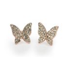 Rose Gold Tone Butterfly Stud Earrings