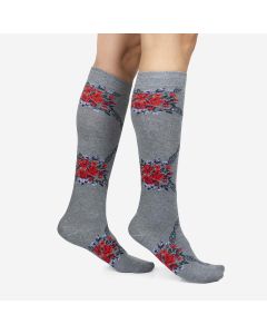 Rose Print Knee-Highs