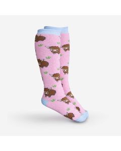 Welly Boot Socks – Highland Cow – UK Size 4-8