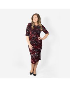 Printed Ruched Dress