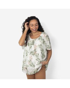 Leaf Print Gypsy Style Top