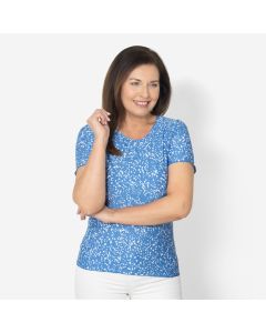 Ditsy Print Crinkle Top