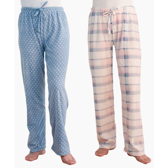 Womens Fleece Pyjama Bottoms Lounge Pants Star Snowflake Cosy Love To Sleep  | eBay