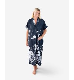 Navy Floral Kaftan