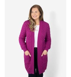 Ladies Cable Knit Cardigan