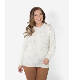 Ladies' Round Neck Cable Jumper