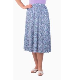 White Skirt with Blue & Pink Flowers