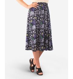 Black Skirt with Multi Flowers