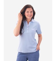 Ladies Floral Collar Polo Shirt