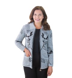 Floral Zipped Cardigan