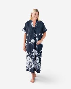 Navy Floral Kaftan