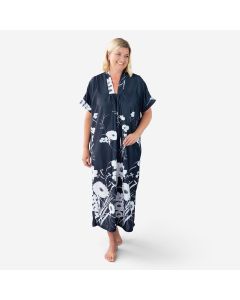 Navy Floral Kaftan
