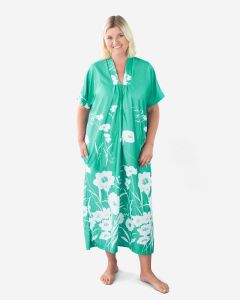 Aqua Floral Kaftan