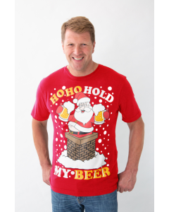 Christmas T-shirt HoHo Hold My Beer