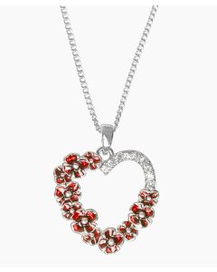 Poppy Diamante Heart Necklace
