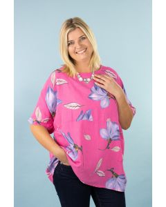 Floral Tunic with Patch Pockets