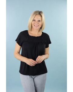 Super Soft Top with Elasticated Neckline
