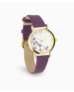 Ladies Floral Face Watch