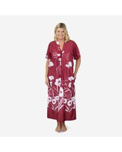 Burgundy Floral Kaftan