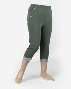 Ladies Turned Up Crop Trousers