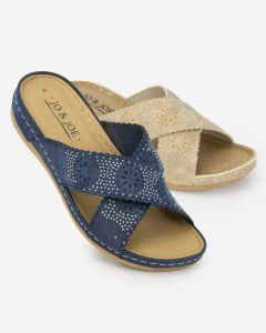 Carla - Ladies Cross Strap Mule Sandal