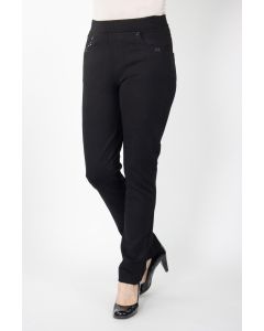 Ladies Stretch Trouser with Rhinestone Pockets