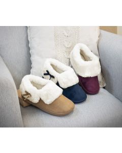 Amelia Wide Fit Fur Lined Slipper