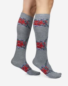 Rose Print Knee-Highs