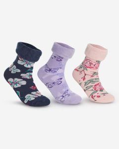 Ladies Bed Socks with Grips - 3Pk