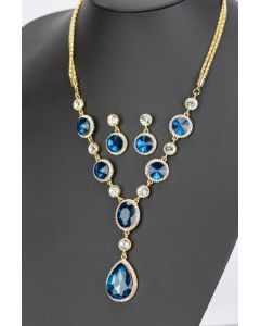 Crystal Necklace and Earring Set 