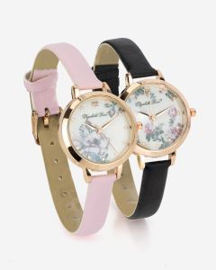 Ladies Floral Dial Watch