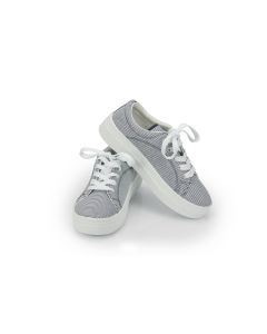 Zoe Ladies Striped Canvas Shoe