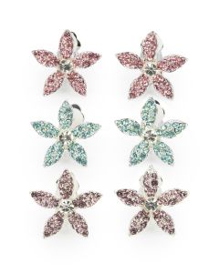 Floral Clip on Earrings