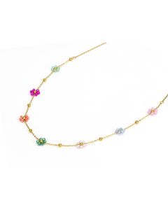 Multicoloured Daisy Necklace