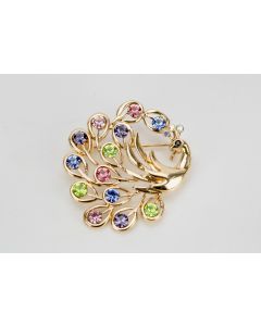 Peacock Brooch