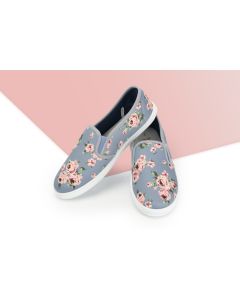 Lindsay-Ladies Floral Canvas Shoe