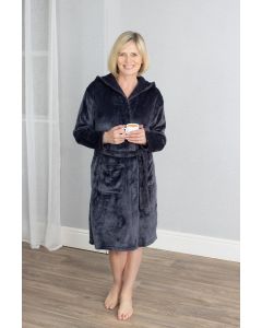 Ladies Fleece Hooded Robe