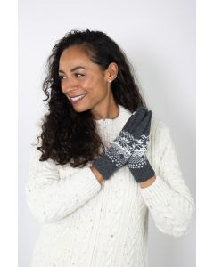 Fairisle Knitted Brushed Gloves-PK3