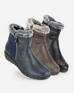 Beth Fur Lined Boot with Diamante Detail