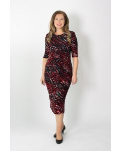 Printed Ruched Dress