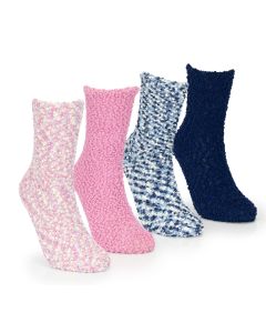 Ladies Popcorn Cosy Socks Pk4