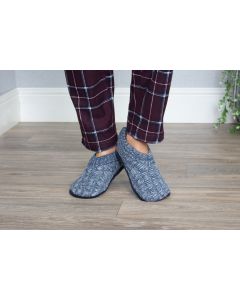Mens Slipperettes with Grippers