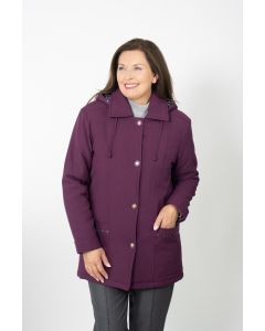 Check Lined Padded Coat