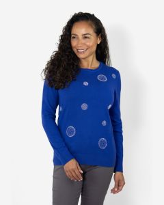 Fine Knit Jumper with Circles