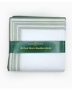 Pack of 10 Men's Handkerchiefs
