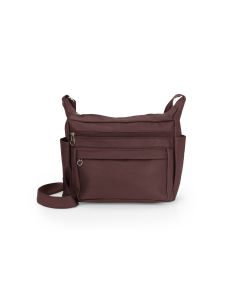 Multi Zip PU Grain Crossbody Bag
