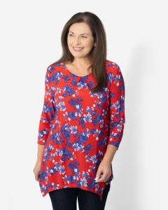 Floral Hanky Hem Tunic