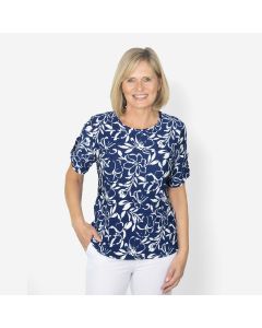 Printed Crinkle Top
